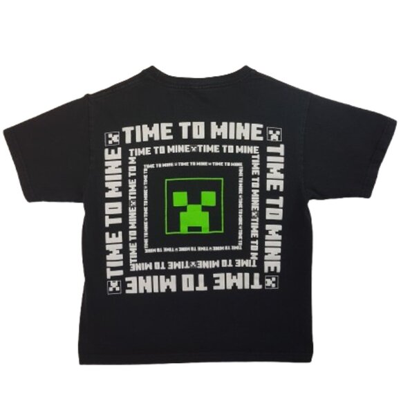 MINECRAFT Tee Shirt Unisex Kids Small US S Time to Mine Video Game Boys Girls - Picture 2 of 16